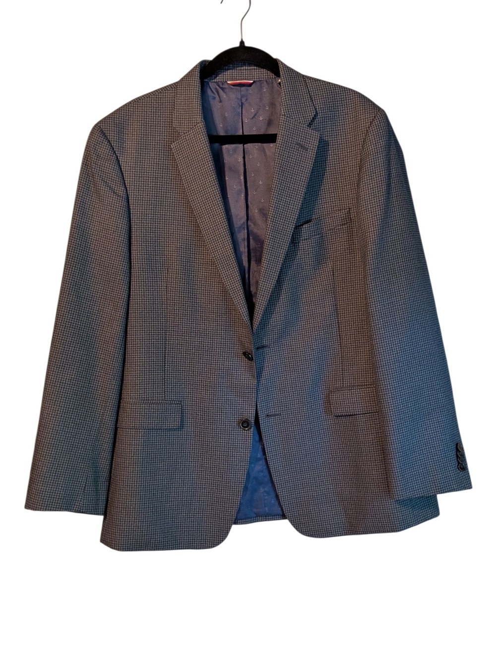 Tommy Hilfiger Navy & Gray Micro-Check Sport Coat
